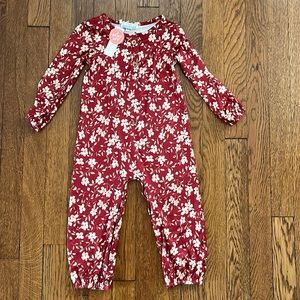 NWT Bailey’s Blossoms long sleeve romper in fall floral print, size 18-24 months